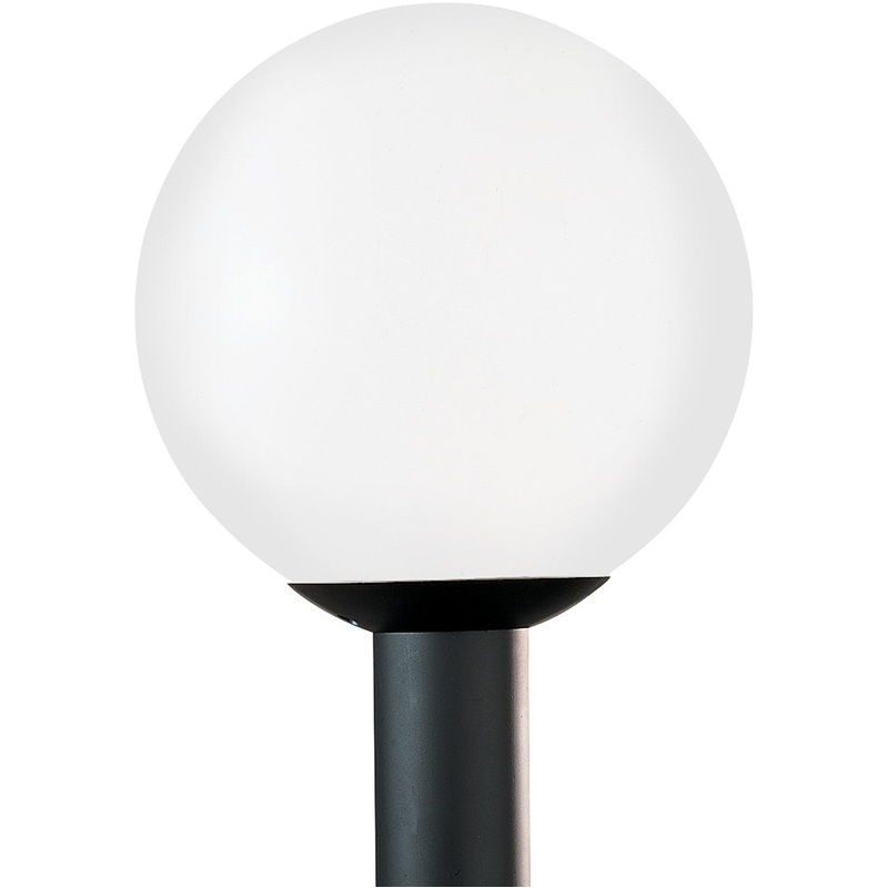 Generation Lighting 8254EN3-68 Outdoor Globe One Light Outdoor Post Lantern, White Plastic