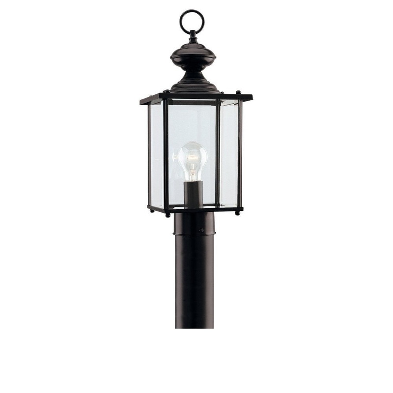 Generation Lighting 8257-12 Jamestowne One Light Outdoor Post Lantern, Black