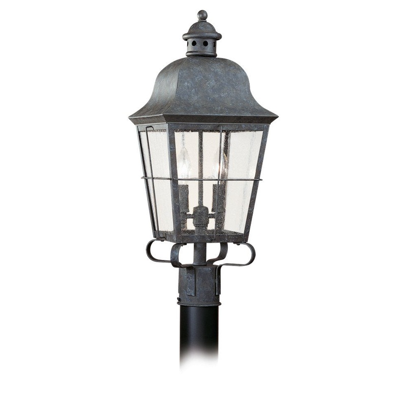 Generation Lighting 8262-46 Chatham Two Light Outdoor Post Lantern, Oxidized Bronze