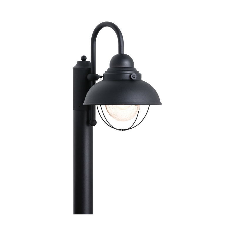 Generation Lighting 8269-12 Sebring One Light Outdoor Post Lantern, Black