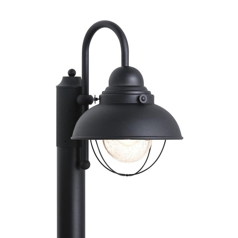 Generation Lighting 8269EN3-12 Sebring One Light Outdoor Post Lantern, Black