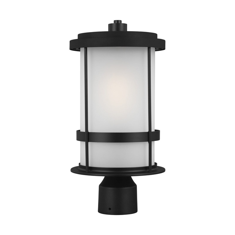 Generation Lighting 8290901-12 Wilburn One Light Outdoor Post Lantern, Black