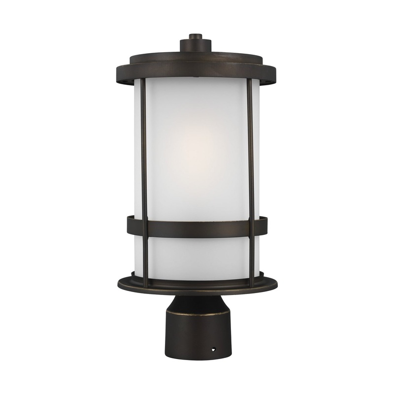 Generation Lighting 8290901-71 Wilburn One Light Outdoor Post Lantern, Antique Bronze
