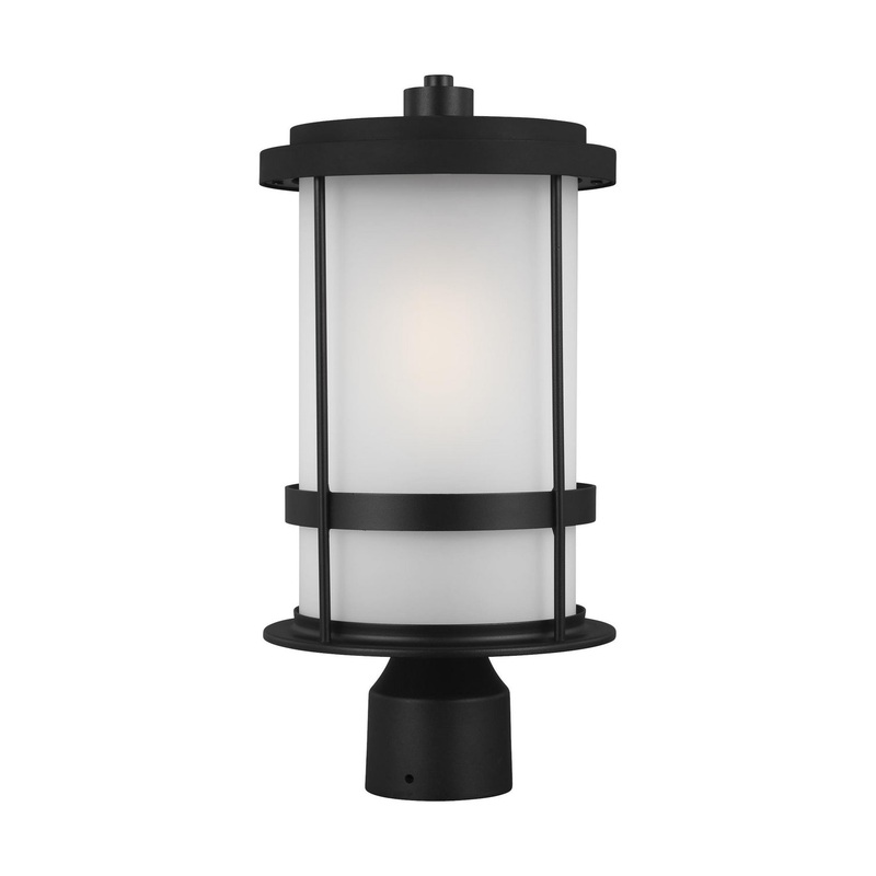 Generation Lighting 8290901EN3-12 Wilburn One Light Outdoor Post Lantern, Black