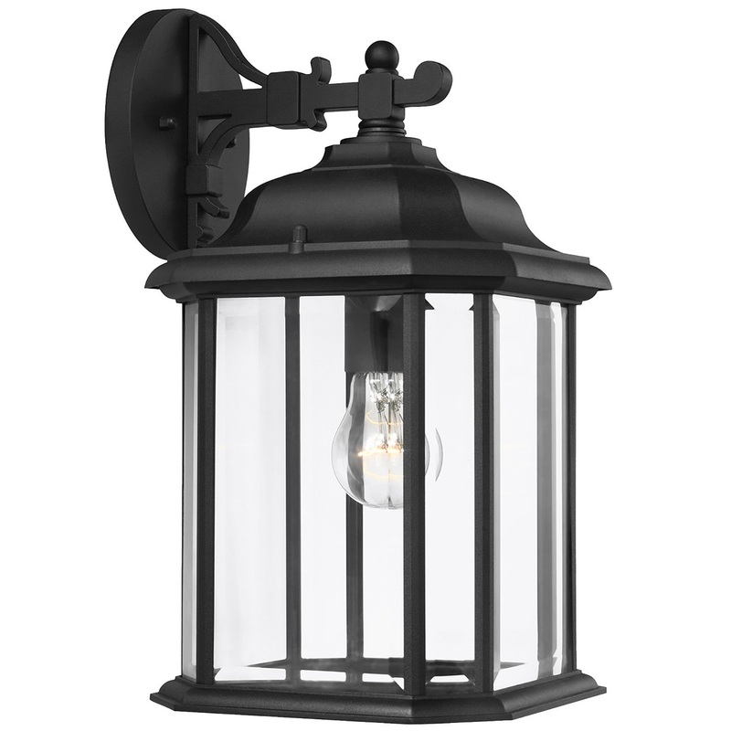 Generation Lighting 84031-12 Kent One Light Outdoor Wall Lantern, Black