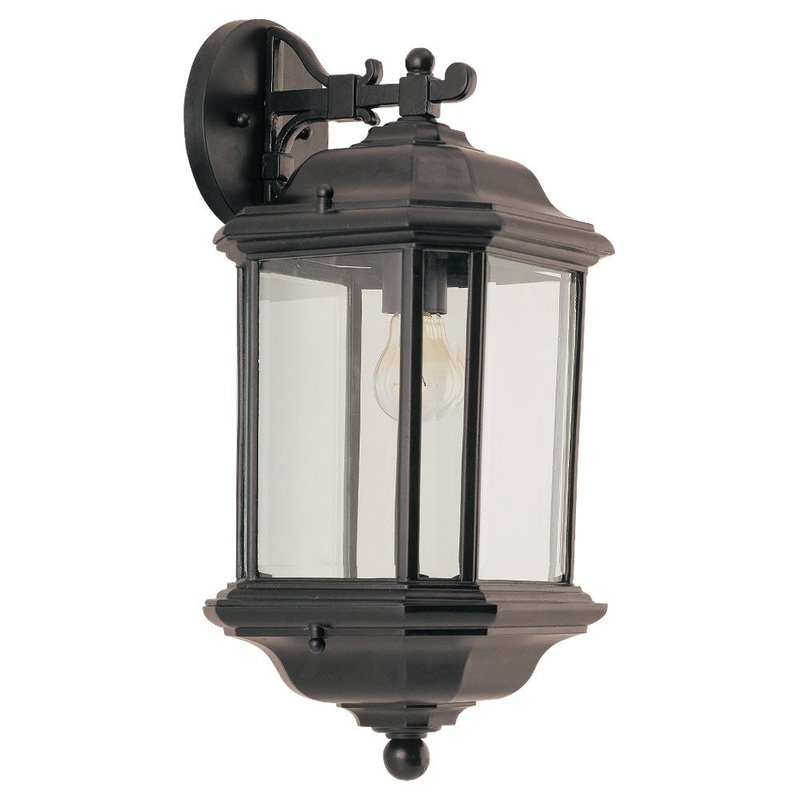 Generation Lighting 84032-12 Kent One Light Outdoor Wall Lantern, Black