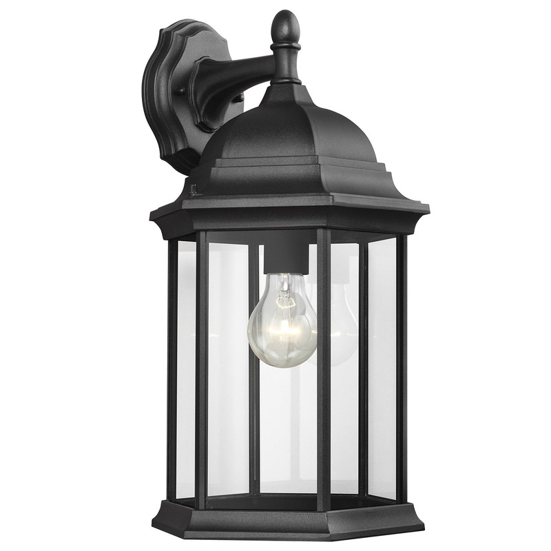 Generation Lighting 8438701-12 Sevier One Light Outdoor Wall Lantern, Black