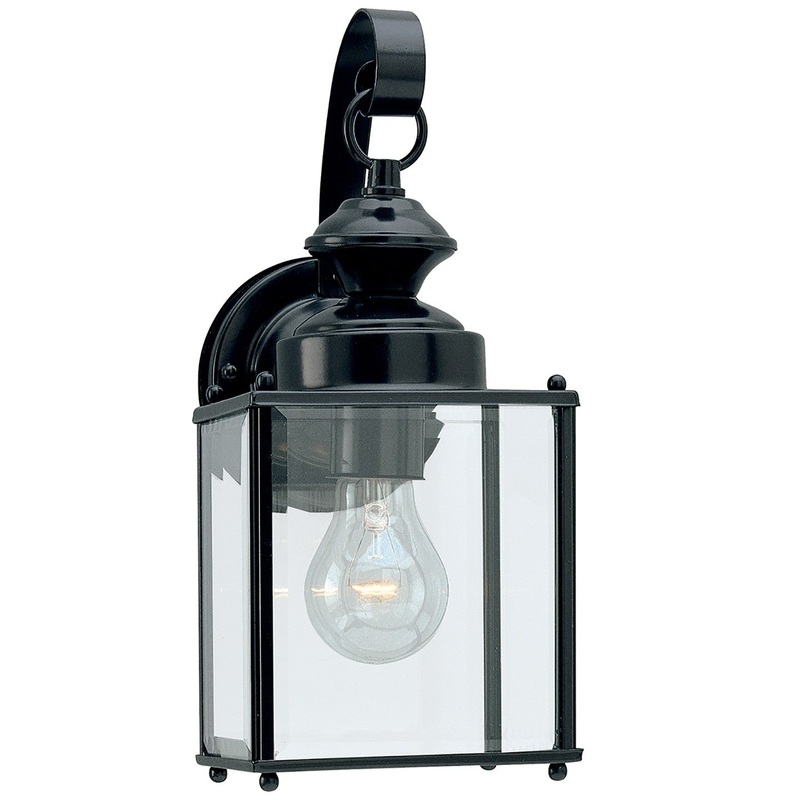 Generation Lighting 8457-12 Jamestowne One Light Outdoor Wall Lantern, Black