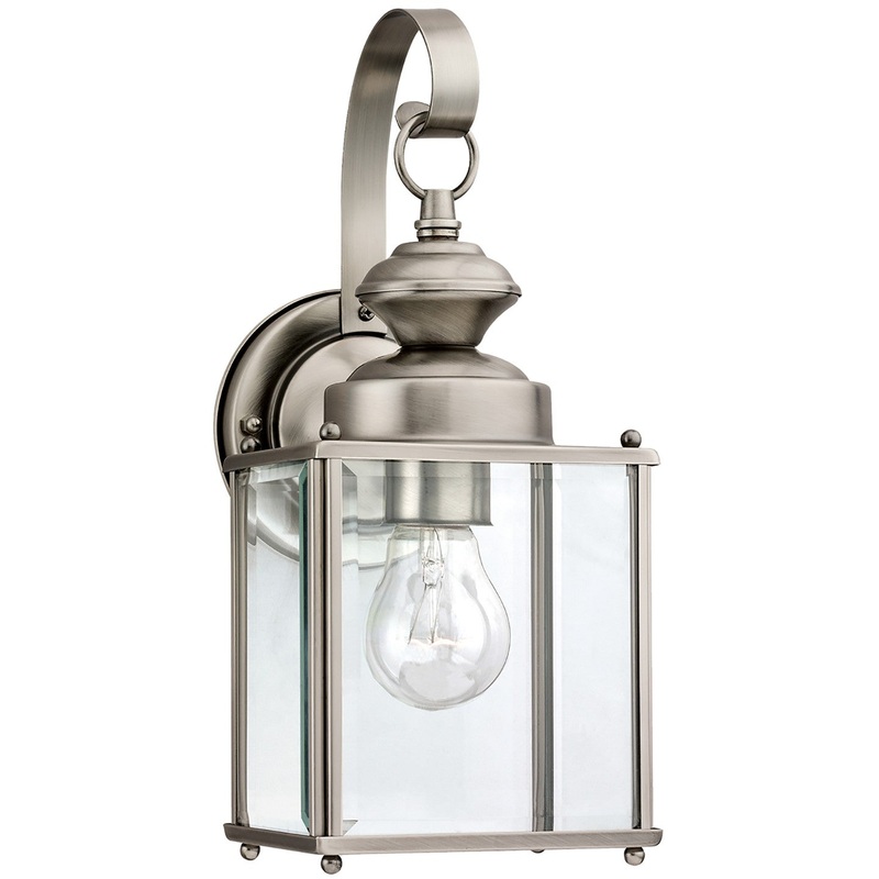 Generation Lighting 8457-965 Jamestowne One Light Outdoor Wall Lantern, Antique Brushed Nickel