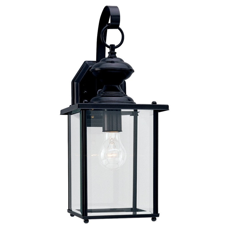Generation Lighting 8458-12 Jamestowne One Light Outdoor Wall Lantern, Black