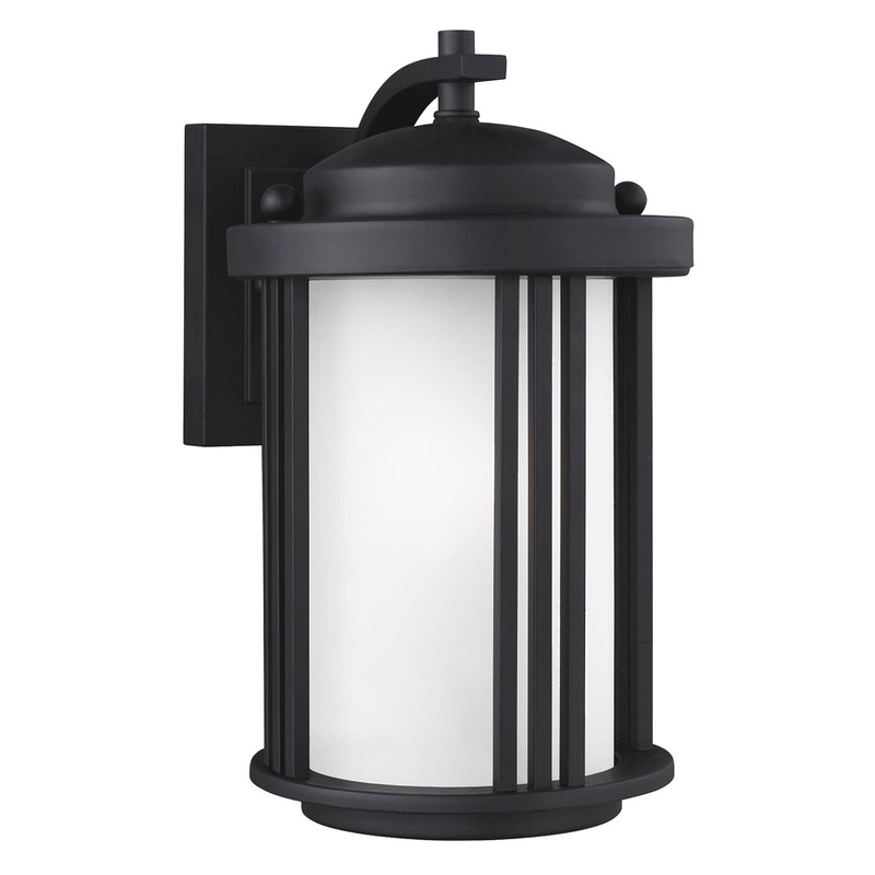 Generation Lighting 8547901EN3-12 Crowell One Light Outdoor Wall Lantern, Black