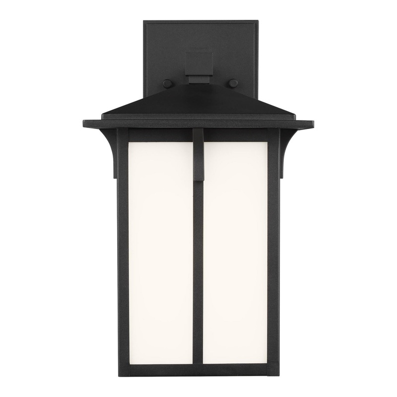 Generation Lighting 8552701EN3-12 Tomek One Light Outdoor Wall Lantern, Black