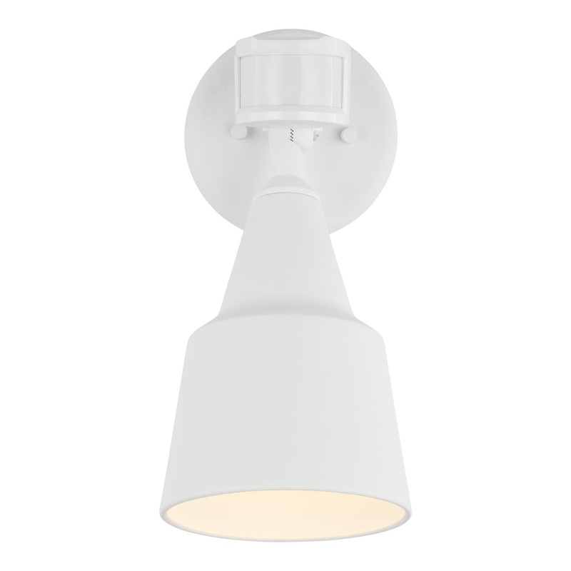 Generation Lighting 8560701PM-15 Flood Light One Light Flood with Photo and Motion Sensor, White