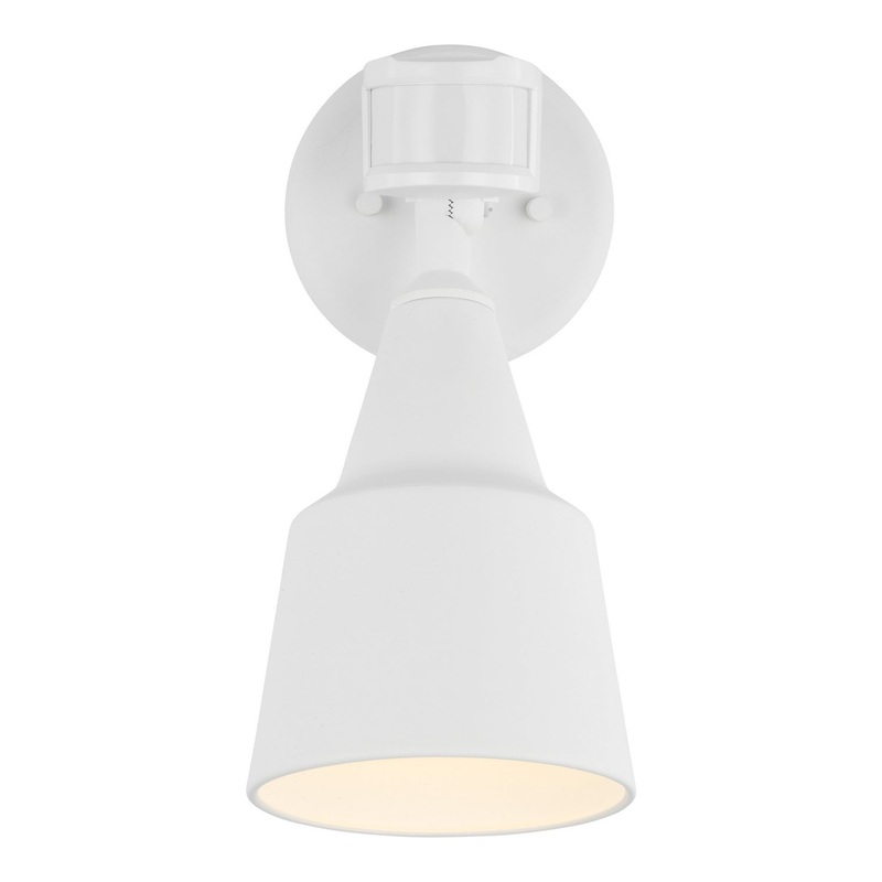 Generation Lighting 8560701PMEN3-15 Flood Light One Light Flood with Photo and Motion Sensor, White