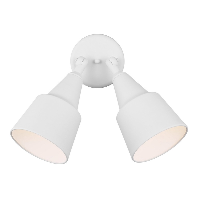 Generation Lighting 8560702-15 Flood Light Two Light Adjustable Swivel Flood Light, White