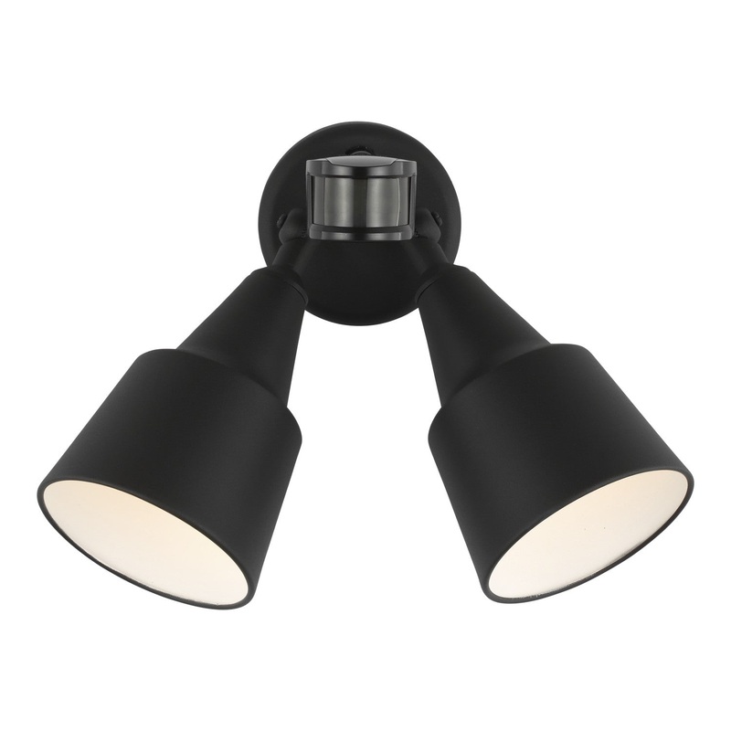Generation Lighting 8560702PM-12 Flood Light Two Light Flood with Photo and Motion Sensor, Black