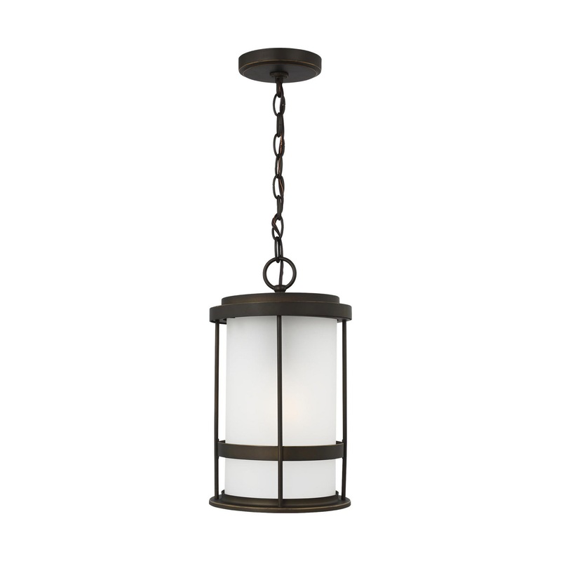 Generation Lighting 6290901EN3-71 Wilburn One Light Outdoor Pendant, Antique Bronze