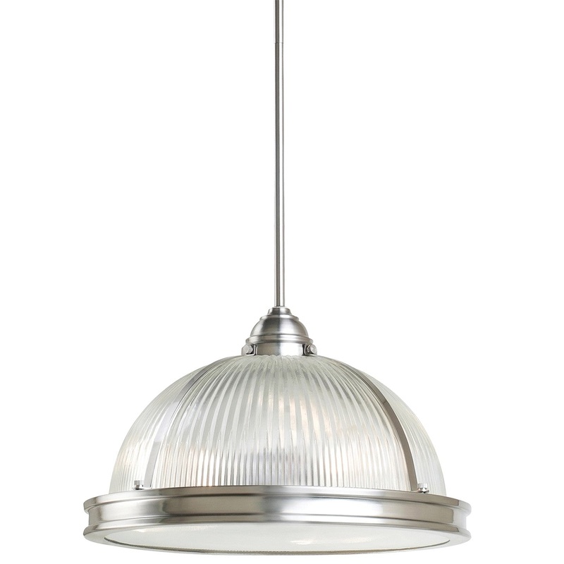 Generation Lighting 65062EN3-962 Pratt Street Prismatic Three Light Pendant, Brushed Nickel