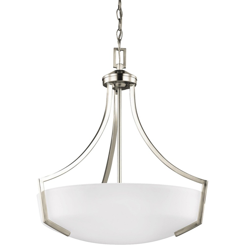 Generation Lighting 6624503EN3-962 Hanford Three Light Pendant, Brushed Nickel