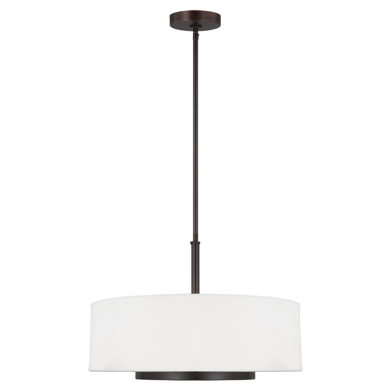 Generation Lighting 6628003-710 Nance Three Light Pendant, Bronze