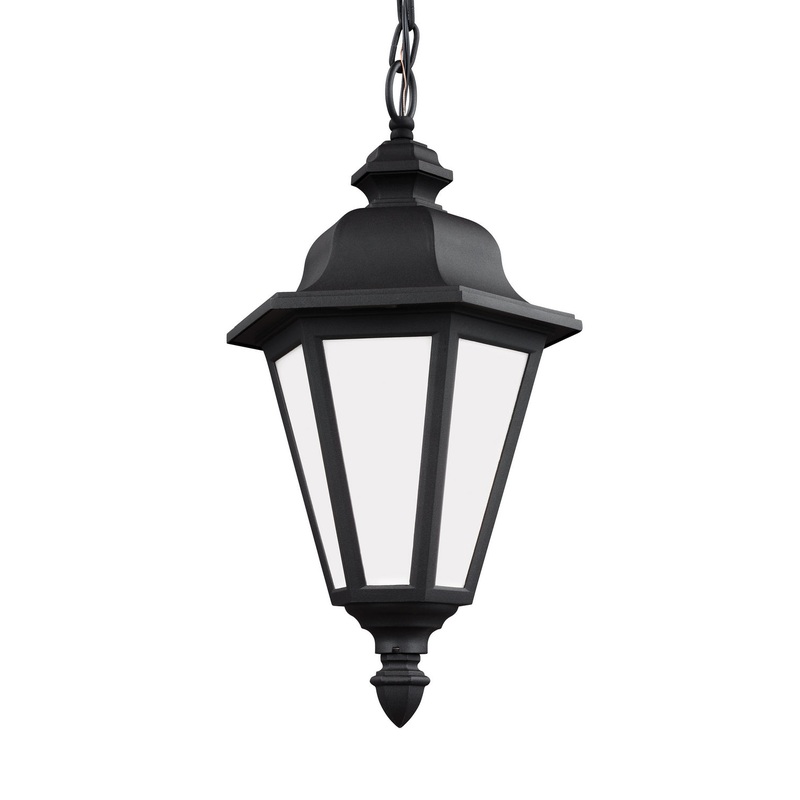 Generation Lighting 69025-12 Brentwood One Light Outdoor Pendant, Black