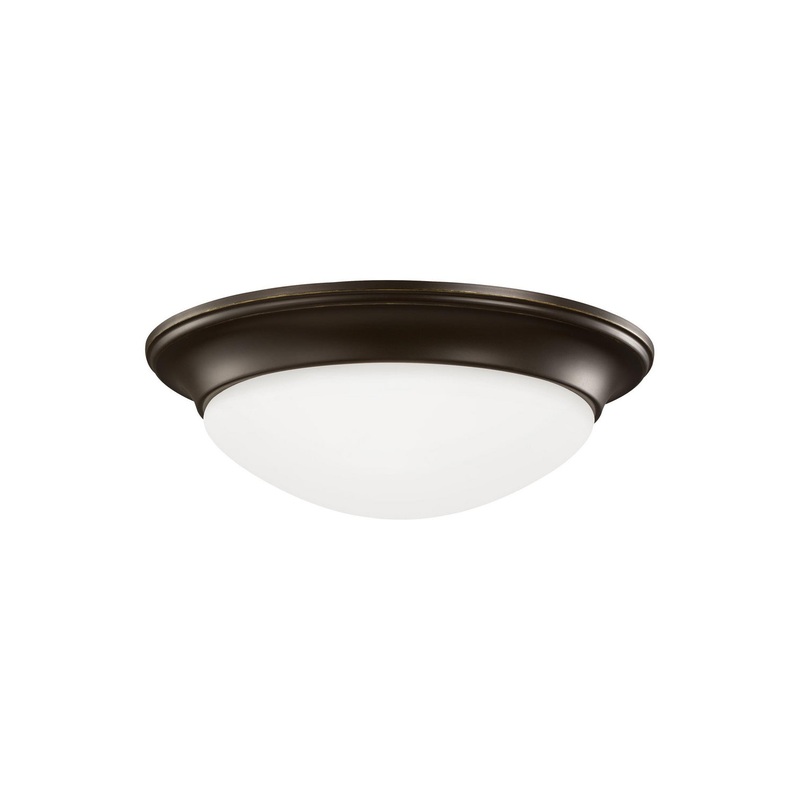 Generation Lighting 75435-710 Nash Two Light Flush Mount, Bronze