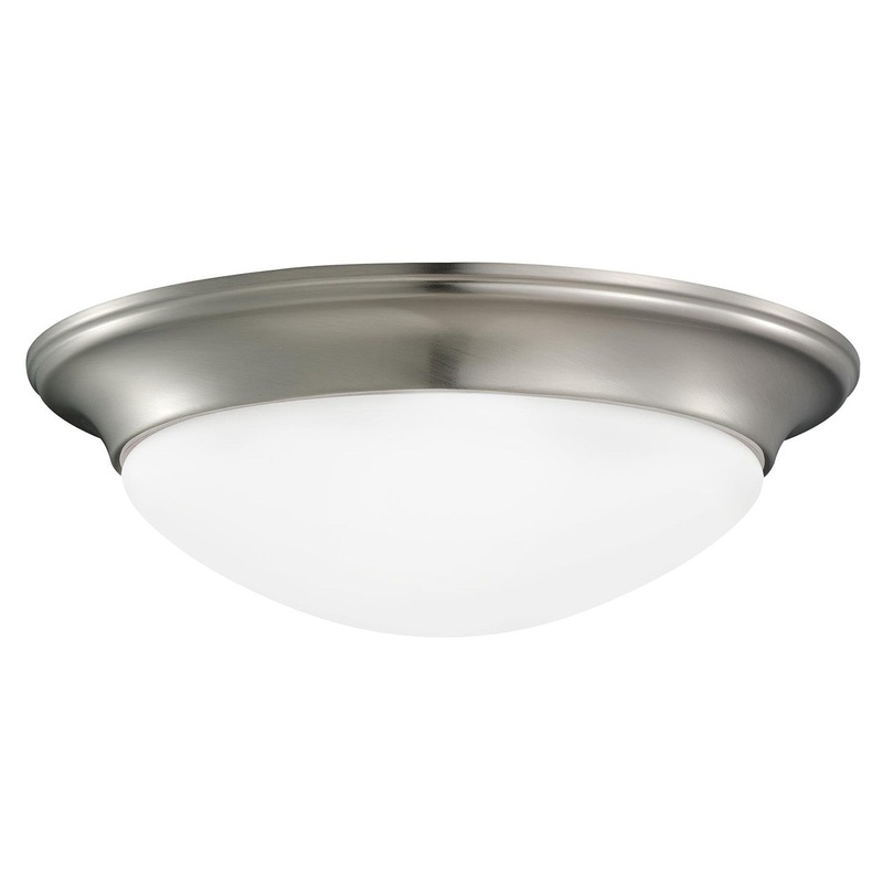 Generation Lighting 75435-962 Nash Two Light Flush Mount, Brushed Nickel
