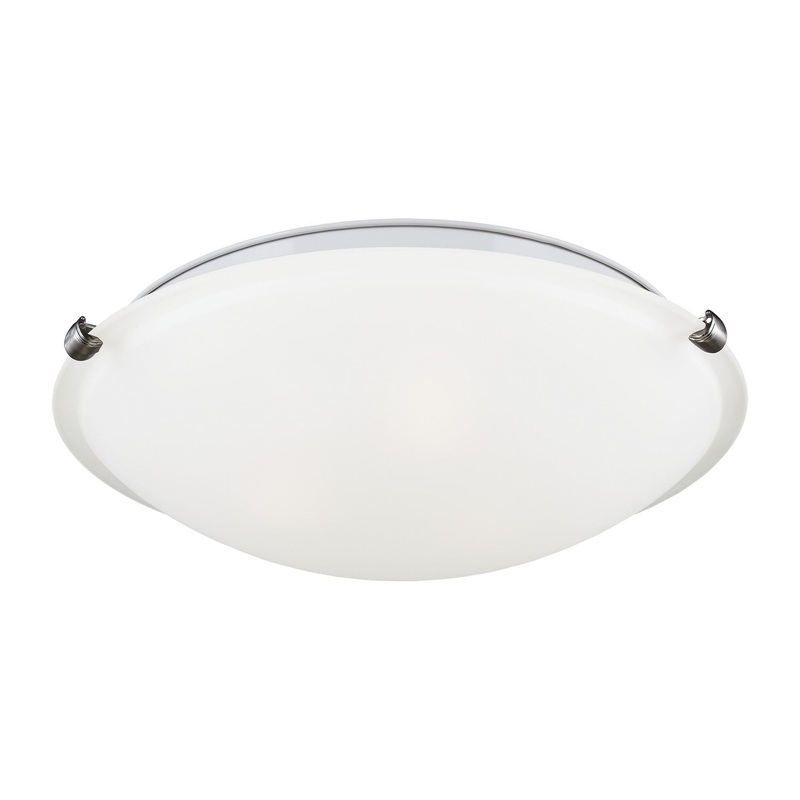 Generation Lighting 7643593S-962 Clip Ceiling Flush Mount LED Flush Mount, Brushed Nickel