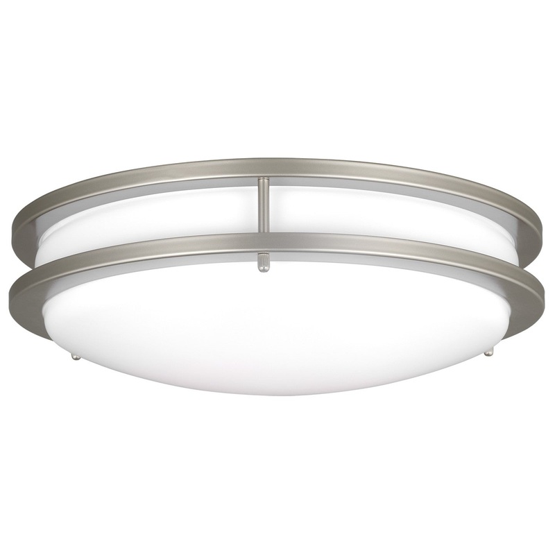 Generation Lighting 7650893S-753 Mahone LED Flush Mount, Painted Brushed Nickel