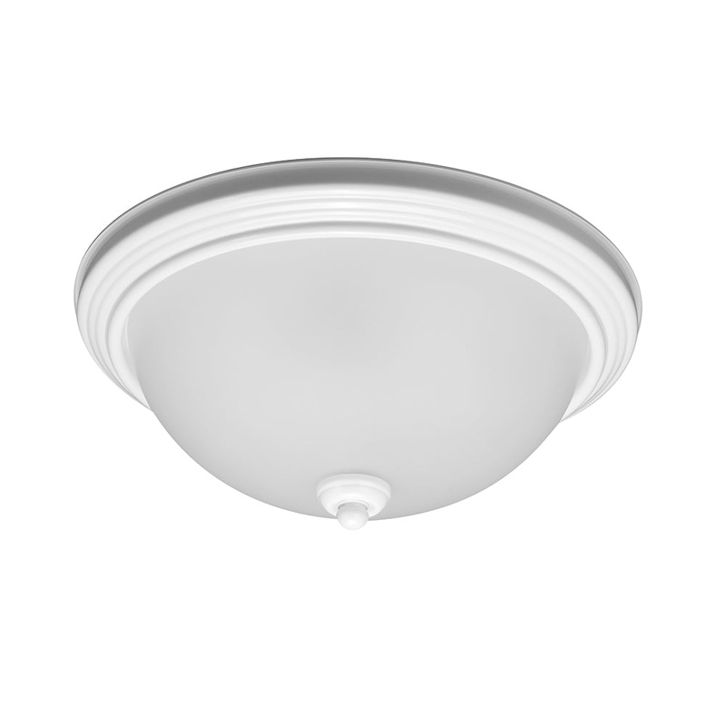 Generation Lighting 77063-15 Geary One Light Flush Mount, White