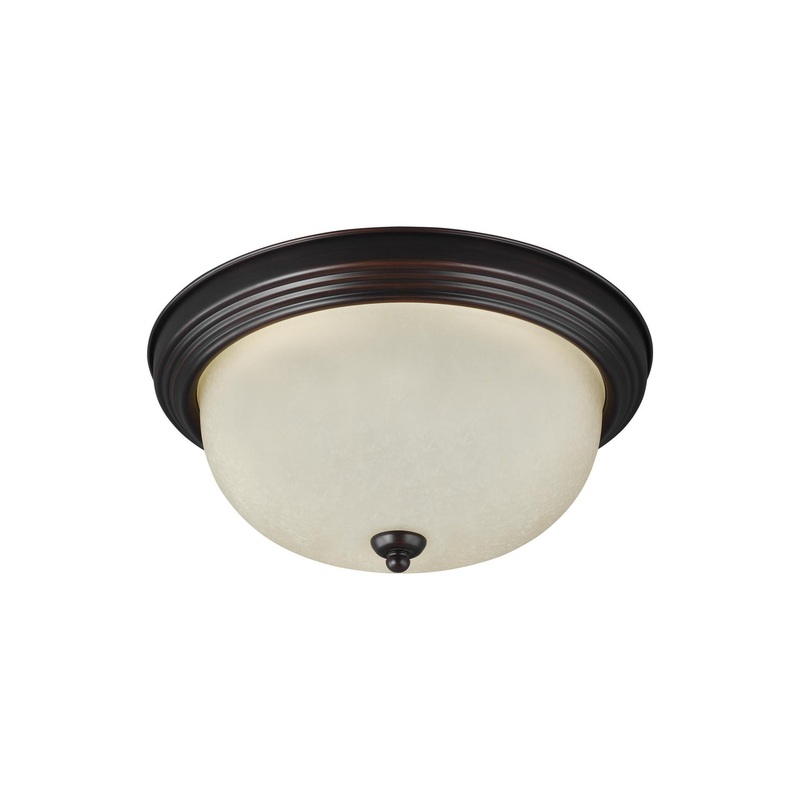 Generation Lighting 77063-710 Geary One Light Flush Mount, Bronze