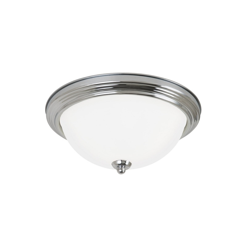 Generation Lighting 77063EN3-05 Geary One Light Flush Mount, Chrome
