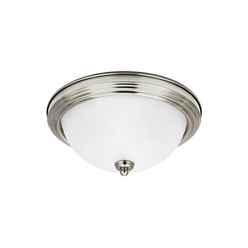 Generation Lighting 77063EN3-962 Geary One Light Flush Mount, Brushed Nickel