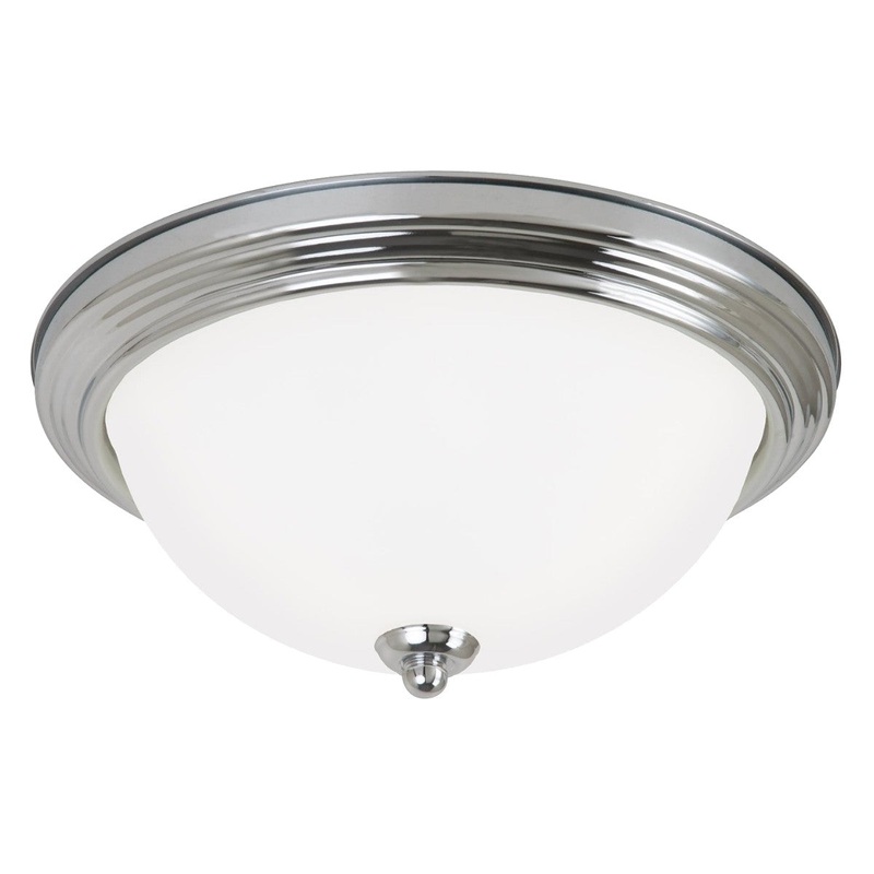 Generation Lighting 77064-05 Geary Two Light Flush Mount, Chrome