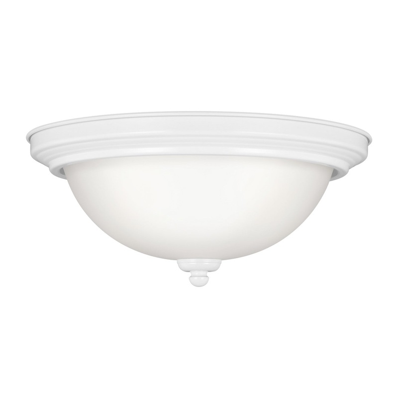 Generation Lighting 77064-15 Geary Two Light Flush Mount, White