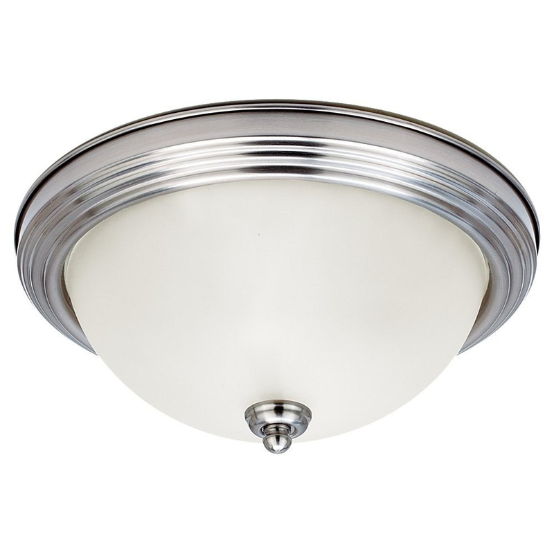 Generation Lighting 77064-962 Geary Two Light Flush Mount, Brushed Nickel