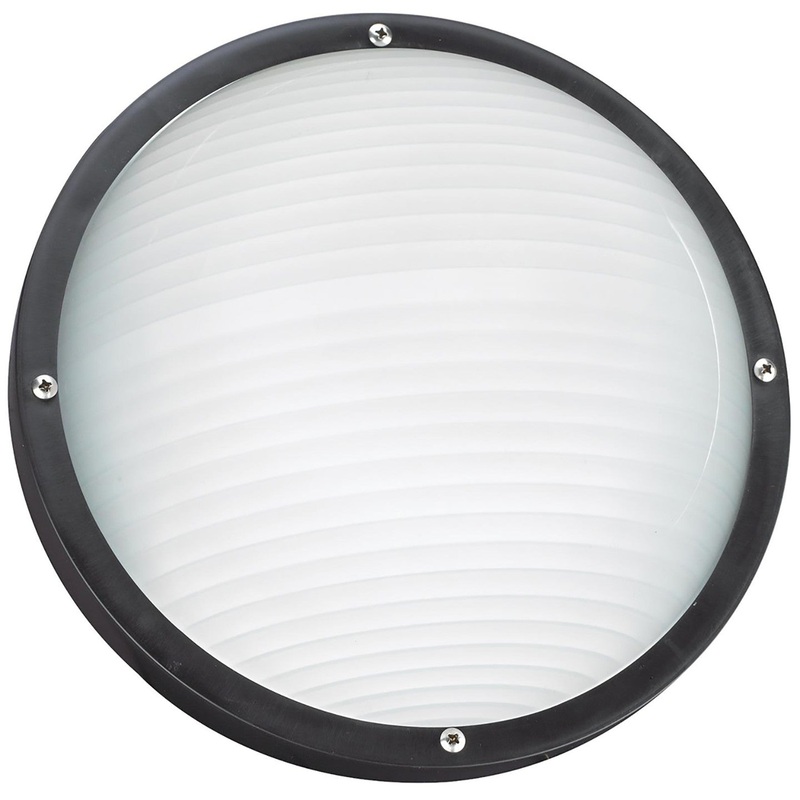 Generation Lighting 83057EN3-12 Bayside One Light Outdoor Wall / Ceiling Mount, Black