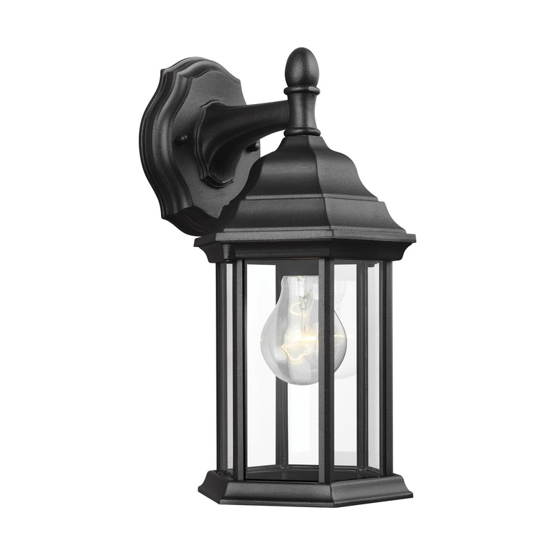 Generation Lighting 8338701-12 Sevier One Light Outdoor Wall Lantern, Black