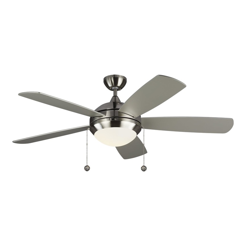 Generation Lighting 5DIC52BSD-V1 Discus 52"Ceiling Fan, Brushed Steel