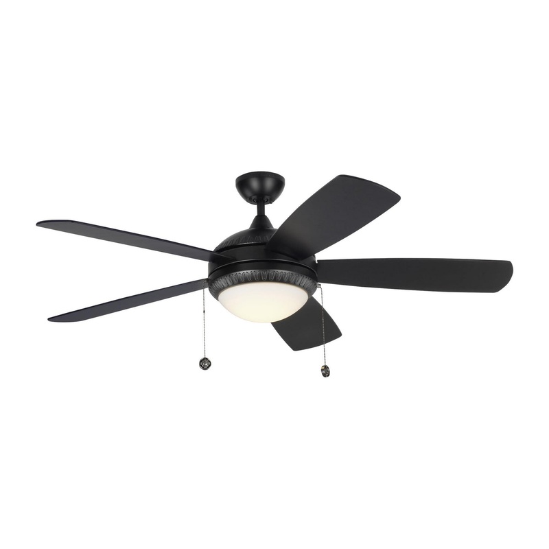 Generation Lighting 5DIO52BKD Discus 52"Ceiling Fan, Matte Black