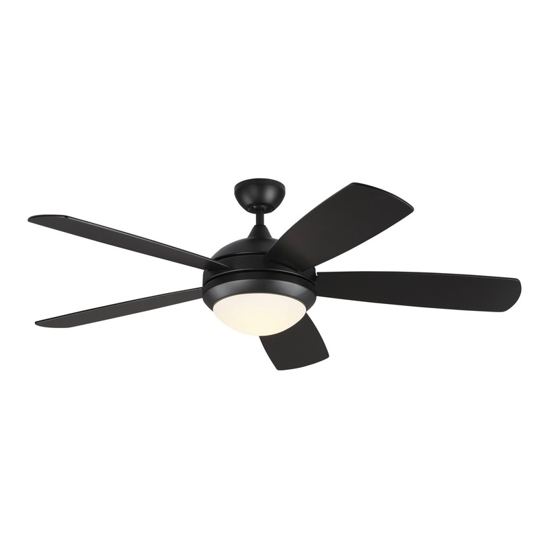 Generation Lighting 5DISM52MBKD Discus 52"Ceiling Fan, Midnight Black