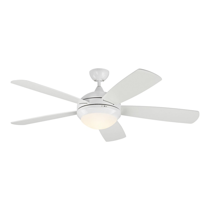 Generation Lighting 5DISM52RZWD Discus 52"Ceiling Fan, Matte White