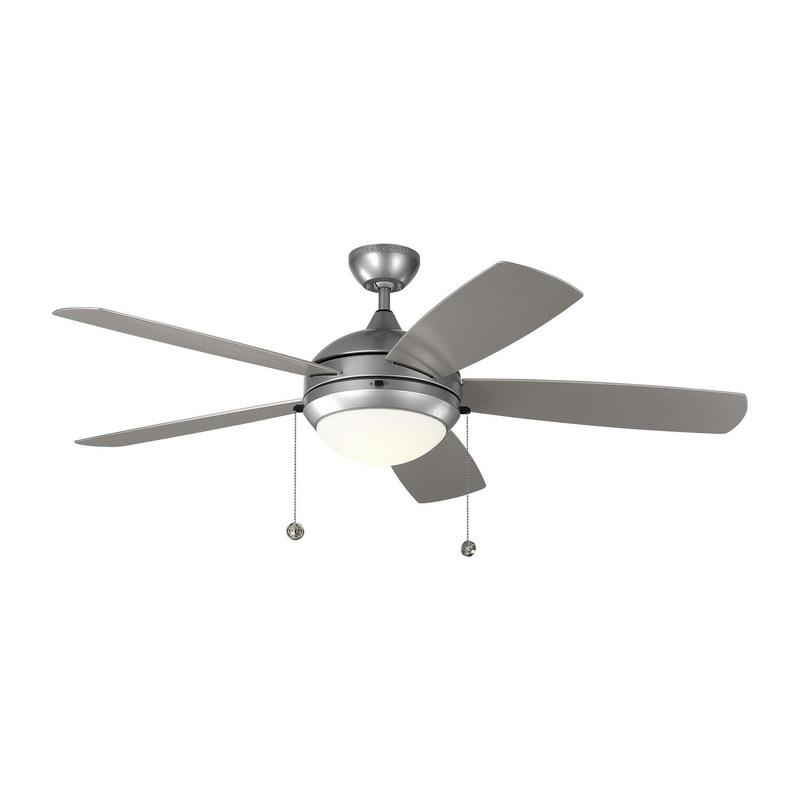 Generation Lighting 5DIW52PBSD Discus 52"Ceiling Fan, Painted Brushed Steel