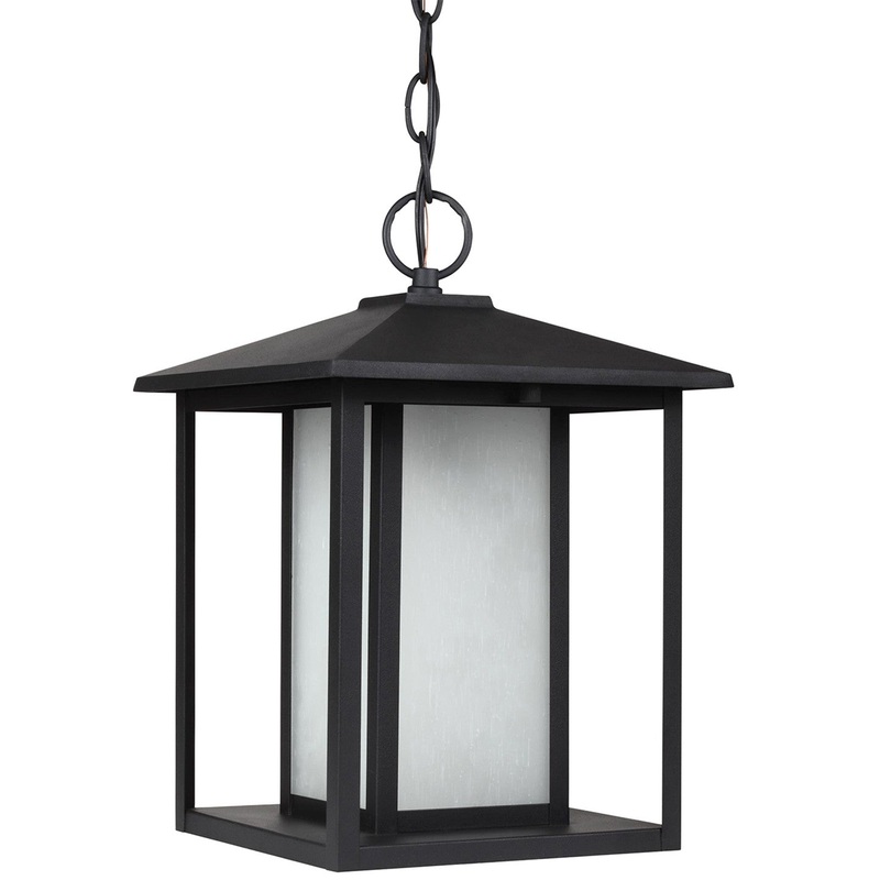 Generation Lighting 69029-12 Hunnington One Light Outdoor Pendant, Black