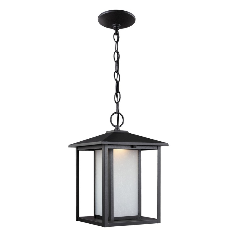 Generation Lighting 6902997S-12 Hunnington LED Outdoor Pendant, Black