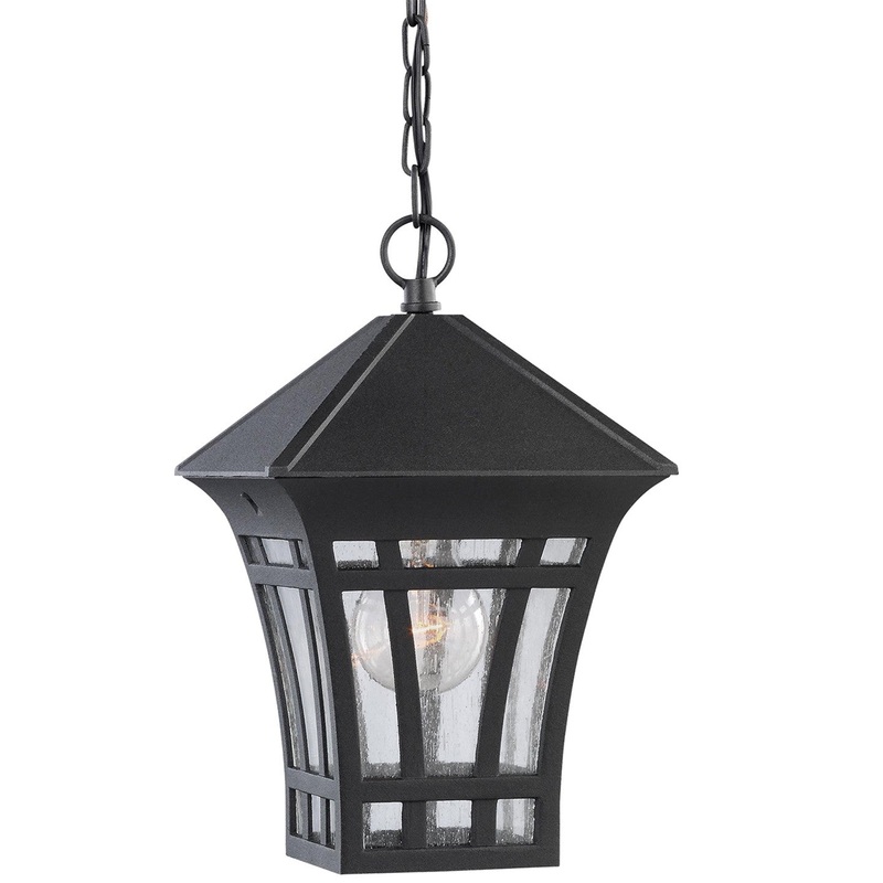 Generation Lighting 69131-12 Herrington One Light Outdoor Pendant, Black