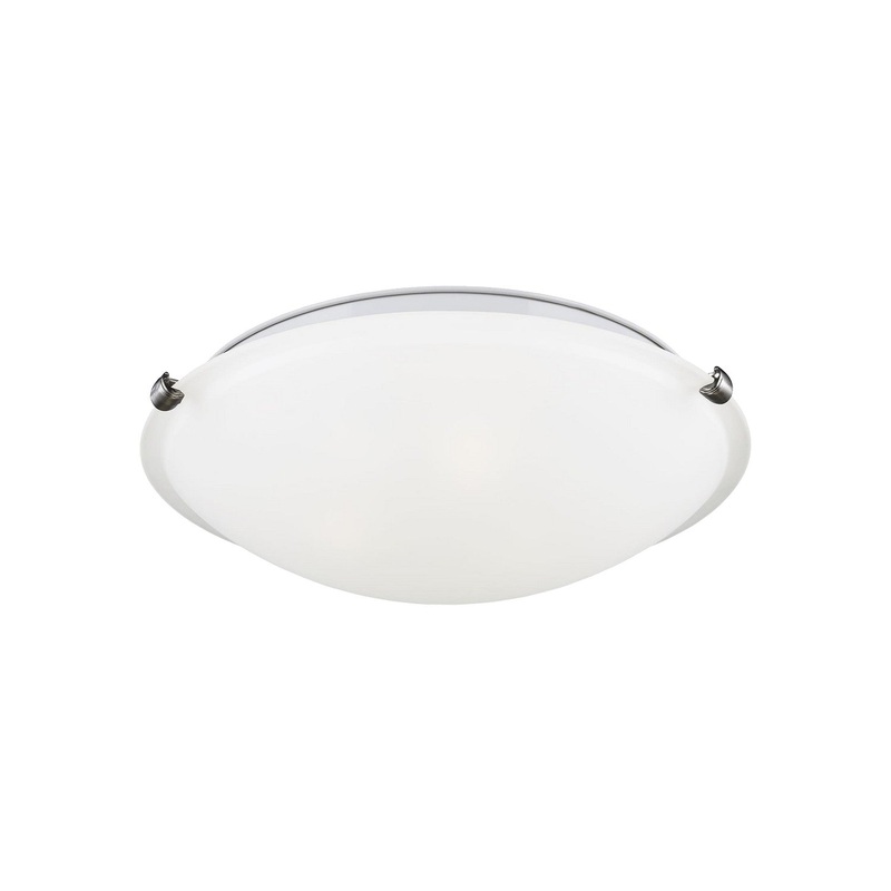 Generation Lighting 7443593S-962 Clip Ceiling Flush Mount LED Flush Mount, Brushed Nickel