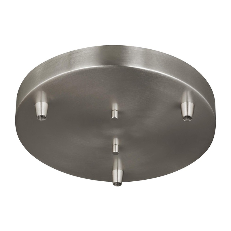 Generation Lighting 7449403-962 Multi-Port Canopy Three Light Cluster Canopy, Brushed Nickel
