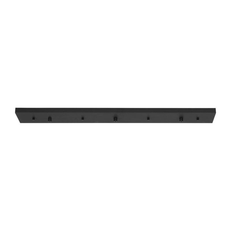 Generation Lighting 7449603-112 Multi-Port Canopy Three Light Linear Canopy, Midnight Black