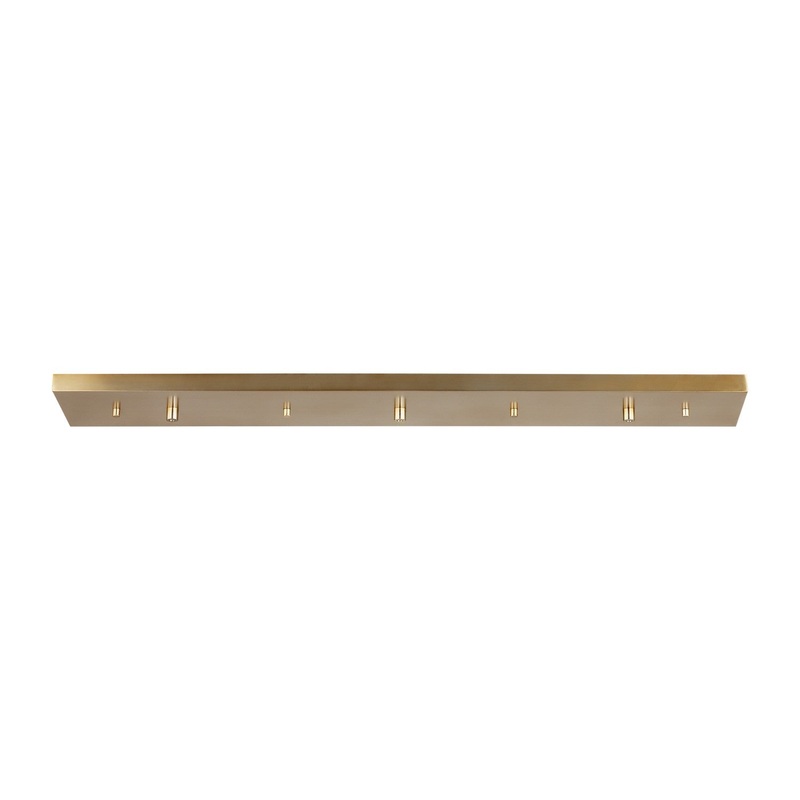 Generation Lighting 7449603-848 Multi-Port Canopy Three Light Linear Canopy, Satin Brass